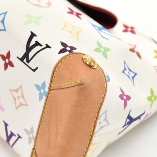 Louis Vuitton Eliza White Canvas Shoulder Bag (Pre-Owned)
