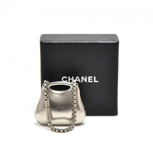 Cc bag charm Chanel Silver in Metal - 38648454