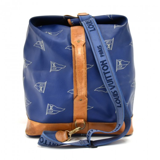 Louis Vuitton Duffle Ultra Rare Ebene Blue Sac Marin 17lz0129 Brown Backpack  For Sale at 1stDibs