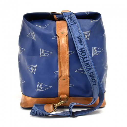 Louis Vuitton Duffle Ultra Rare Ebene Blue Sac Marin 17lz0129 Brown  Backpack For Sale at 1stDibs