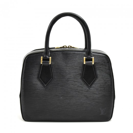 lv black leather purse
