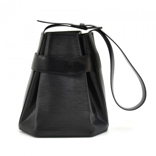 Louis Vuitton Black Epi Leather Sac D'epaule PM Bag Louis Vuitton