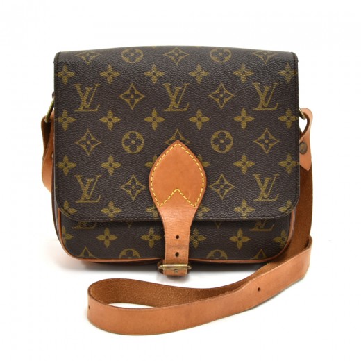 Louis Vuitton Monogram Cartouchiere MM Shoulder Cross Body Bag