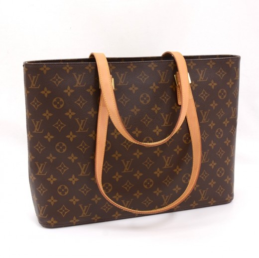 used Pre-owned Authenticated Louis Vuitton Monogram Luco Tote Canvas Brown Tote Bag Unisex (Good), Adult Unisex, Size: Medium