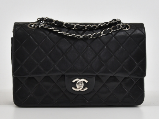 Chanel Classic Double Flap Quilted Lambskin 2.55 Jumbo So Black in