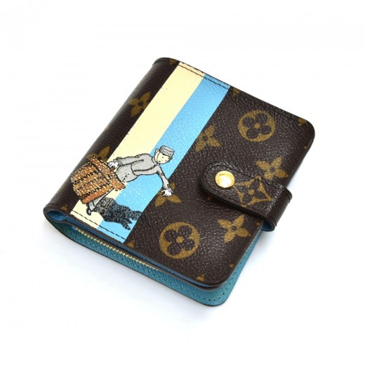 Pre-owned Louis Vuitton Fabric Wallet In Blue