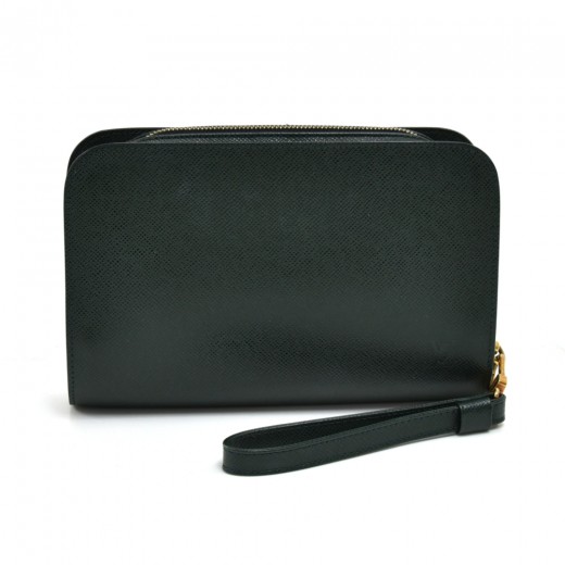 Louis Vuitton, Bags, Louis Vuitton Black Taiga Leather Wristlet Strap