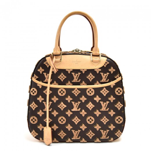 Louis Vuitton 2013 Pre-owned Monogram Tuffetage Deauville Cube Handbag - Brown