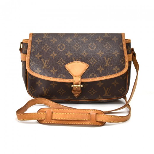 Authentic Louis Vuitton, Brown Mono Square-Shape Handbag Crossbody