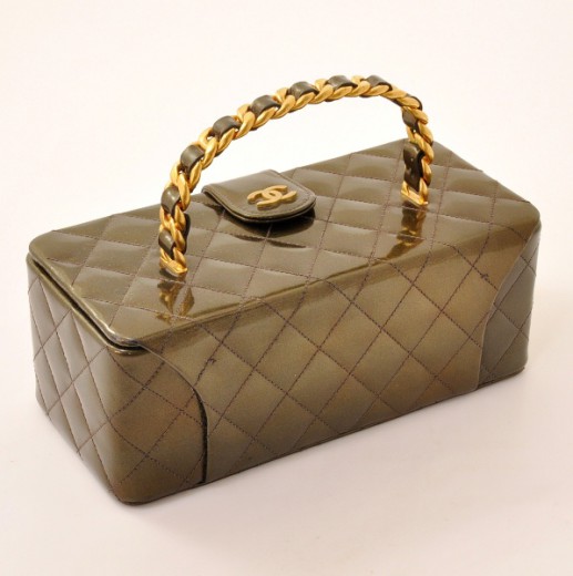Vanity handbag Chanel Green in Fur - 26774859