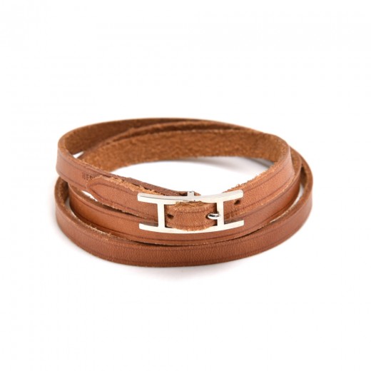 hermes leather h bracelet