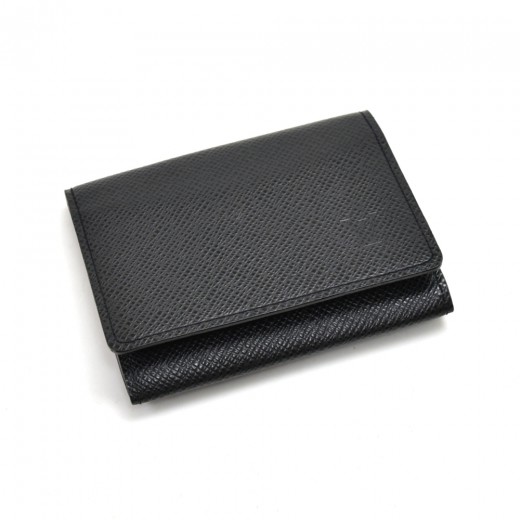 Louis Vuitton Authentic Taiga leather large organizer wallet Black