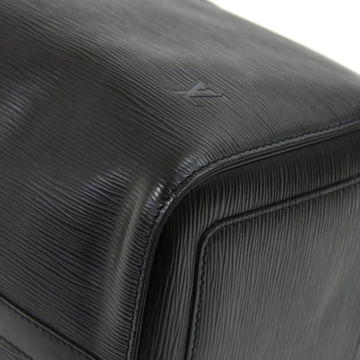 Louis Vuitton Black Epi Leather Noir Keepall 45 Duffle Bag 1119lv46