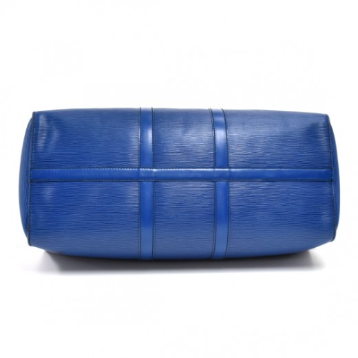 Louis Vuitton Toledo Blue Epi Leather Keepall 45 Bag - Yoogi's Closet