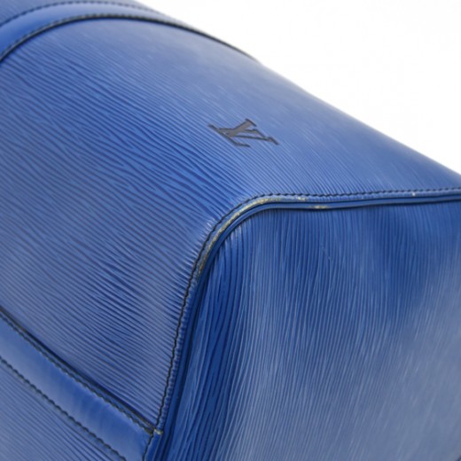Authentic LOUIS VUITTON Keepall 45 Blue Epi Leather Duffel Bag #51603