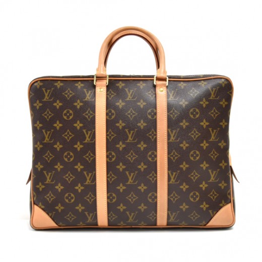 Auth Louis Vuitton Monogram Porte Documents Voyage 2 way 2 purse bag  0J130270n
