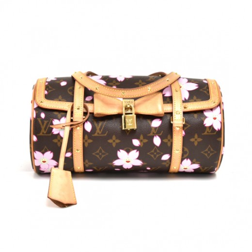 Louis Vuitton X Takashi Murakami 2003 Cherry Blossom Monogram Papillon Tote  Bag in Pink