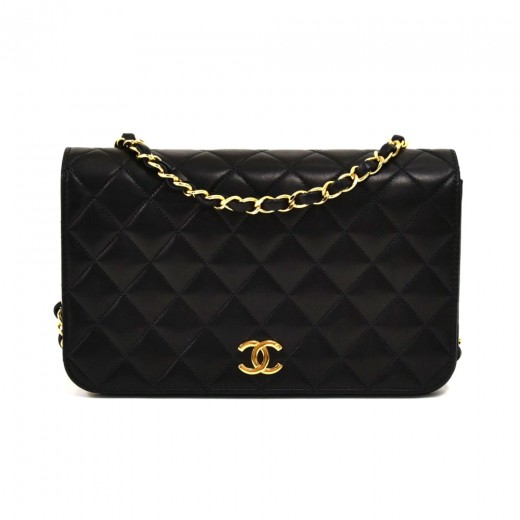 Chanel Vintage Chanel Classic Single Flap Black Quilted Leather