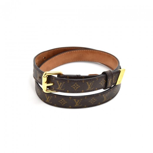 Louis Vuitton Louis Vuitton Leather Monogram Belt Without Buckle