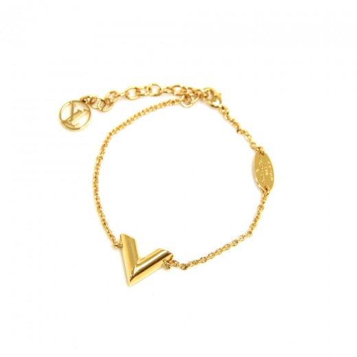 Louis Vuitton, Jewelry, Louis Vuitton Essential V Gold Tone Metal Bracelet