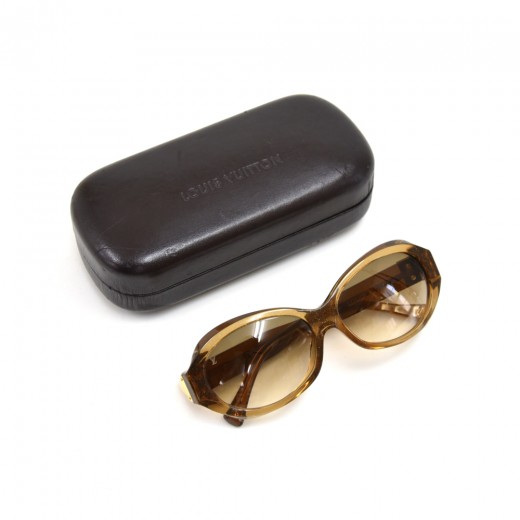 Louis Vuitton Z0004W Sunglasses FRAMES CE Brown Gold 55[]16-132 Glitter F291