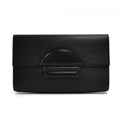 Louis Vuitton Black EPI Pochette Home Envelope Clutch 860457