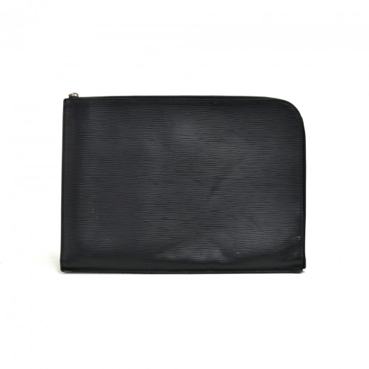 Authentic LOUIS VUITTON Black Noir Epi Leather iPad Mini Folio Cover