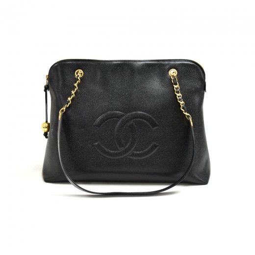 Chanel Caviar Vintage Triple CC Shoulder Bag Black – DAC