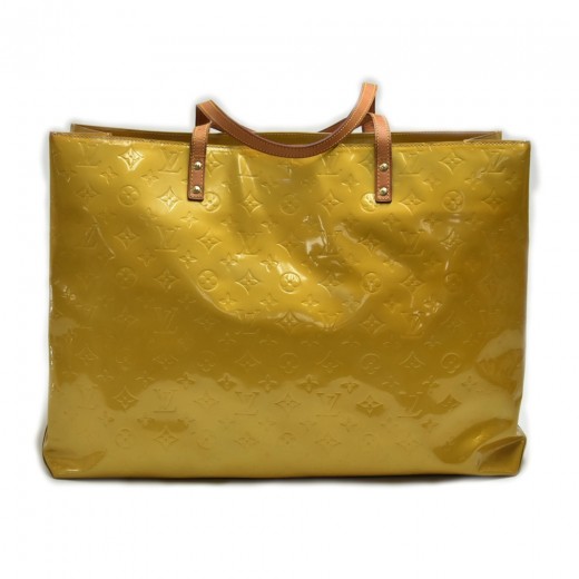 Louis Vuitton Yellow-Beige Monogram Vernis Reade GM Tote Bag