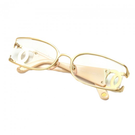 chanel gold frames glasses
