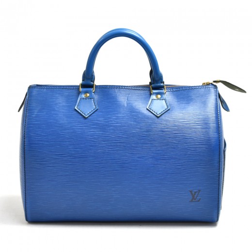 Louis Vuitton Vintage Louis Vuitton Speedy 30 Blue Epi Leather City