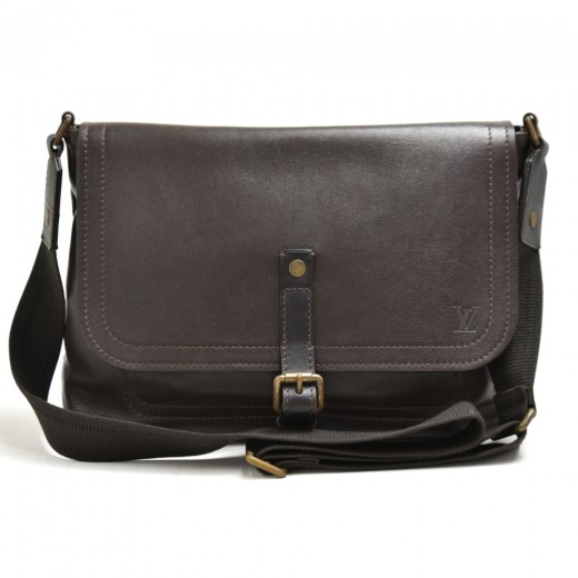 Louis Vuitton shoulder Bag Brown Leather Men