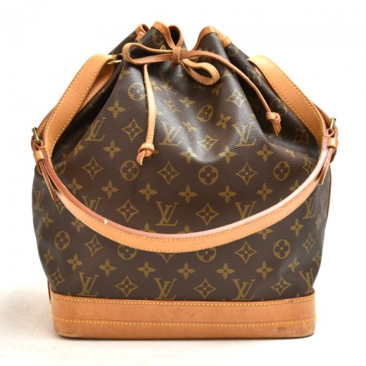 Louis Vuitton Noe Purse Monogram Brown in Coated Leather with Gold