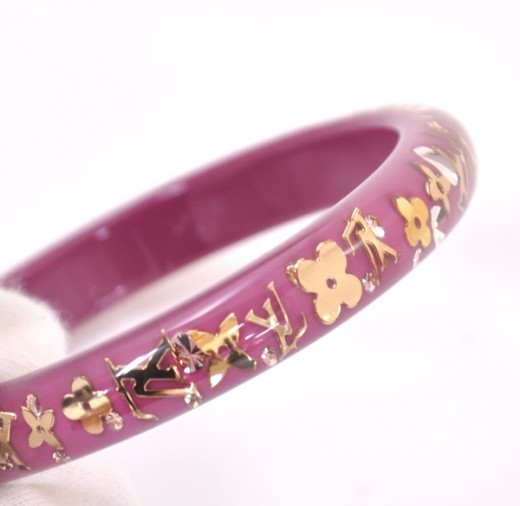 Louis Vuitton Bangle Purple Fashion Bracelets for sale