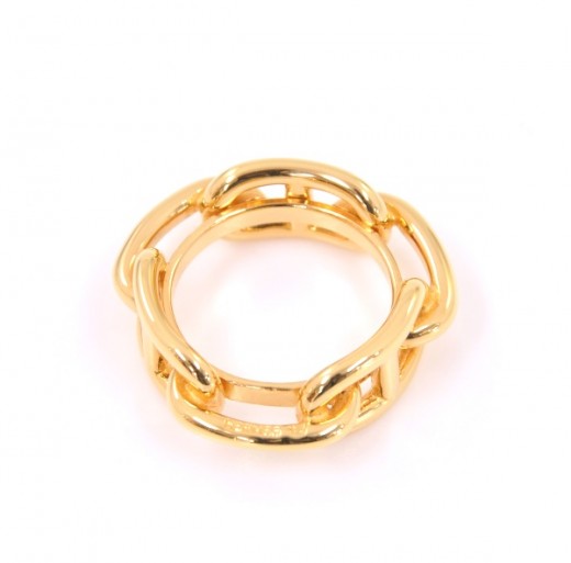 Hermes Hermes Gold Tone Scarf Ring 