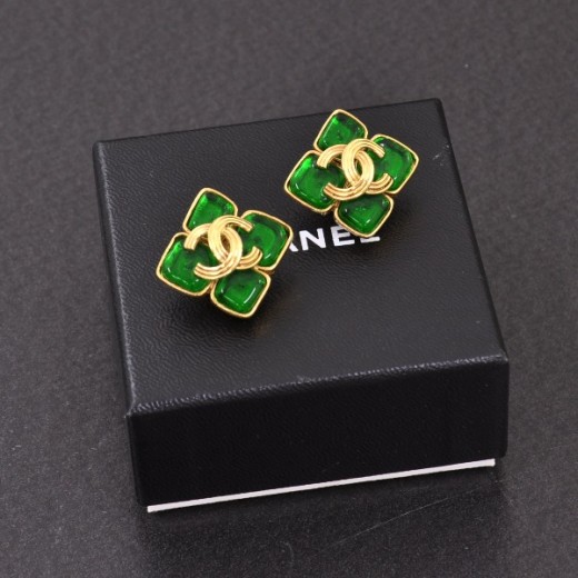 Chanel Vintage Red And Green Gripoix Glass And Gold Metal Earrings, 1980s  Available For Immediate Sale At Sotheby's