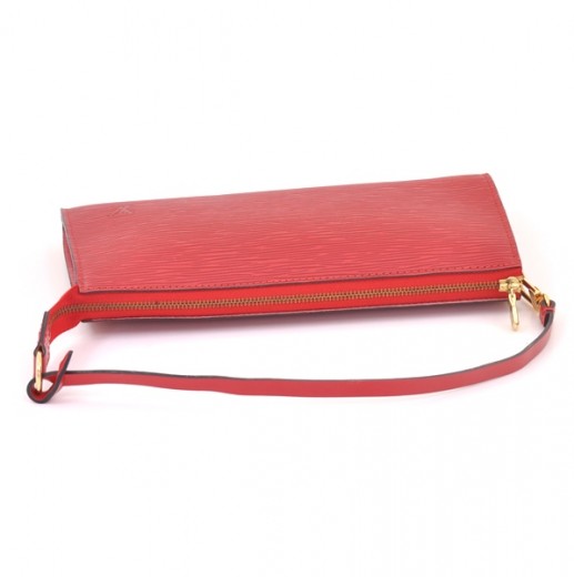 Louis Vuitton, Bags, Louis Vuitton Red Epi Leather Pochette Accessories  Authentic