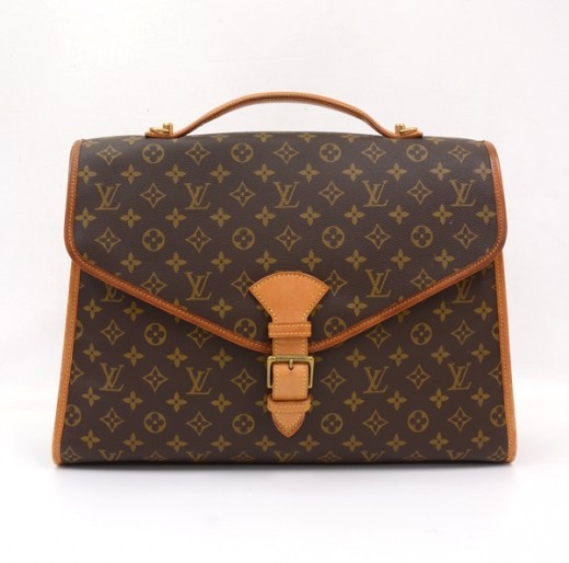 Louis Vuitton, Bags, Louis Vuitton Beverly Briefcase Gm In Brown Monogram  Canvas