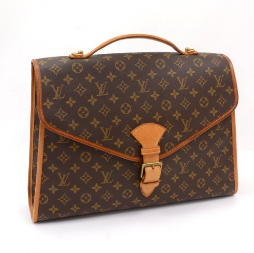 Louis Vuitton, Bags, Authentic Louis Vuitton Business Bag Beverly 4 Brown  Monogram Used Lv Handbag