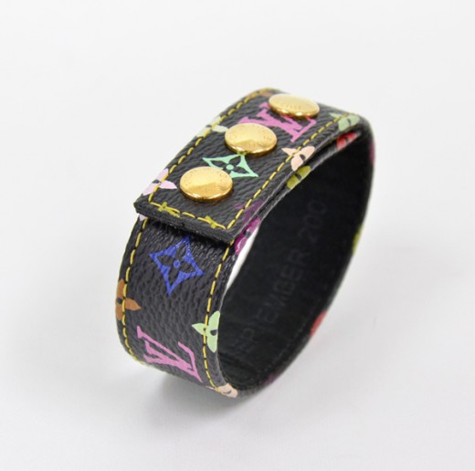 LOUIS VUITTON Monogram Multicolor S Lock Bracelet Noir 16550