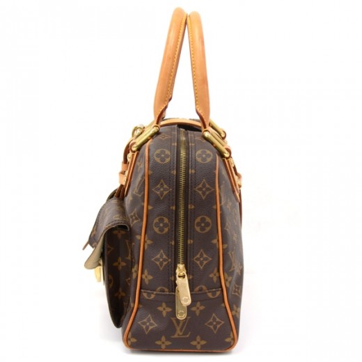 Manhattan leather handbag Louis Vuitton Brown in Leather - 37872174