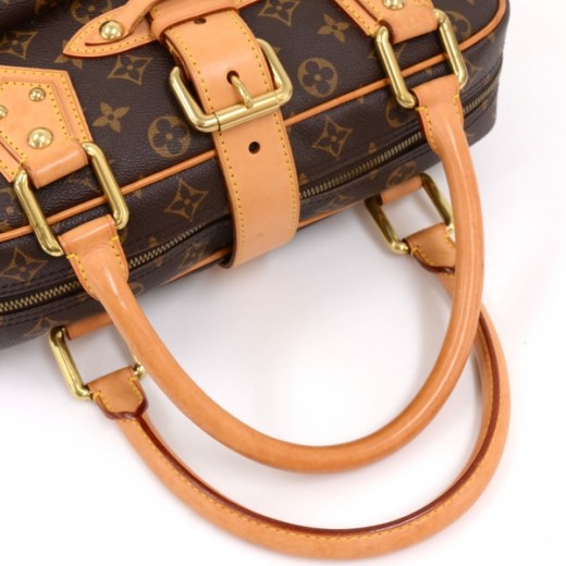 Manhattan leather handbag Louis Vuitton Brown in Leather - 24831437