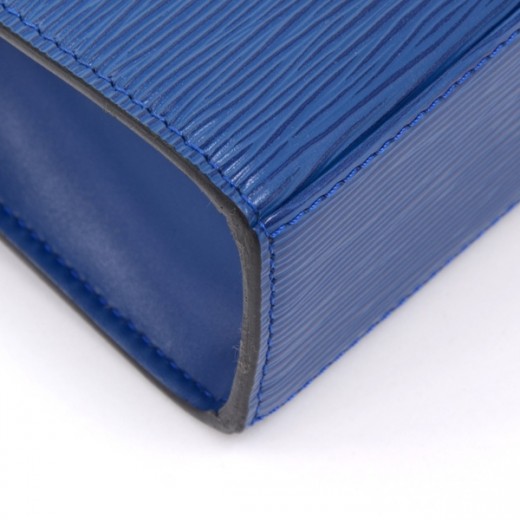 Authentic Louis Vuitton Blue Epi Leather Bifold Checkbook Long