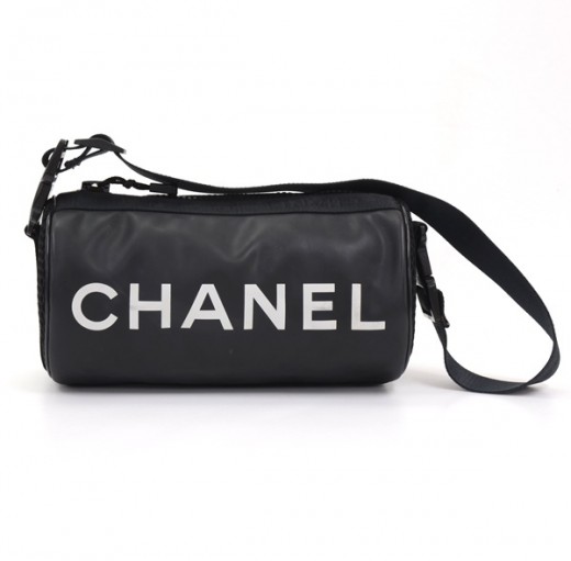 Chanel Chanel Sports Line Black Rubber x Nylon Shoulder Bag
