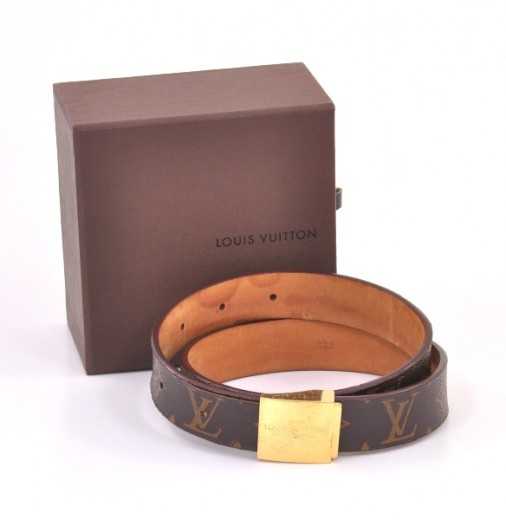 Carre Belt, Used & Preloved Louis Vuitton Belt, LXR Canada, Brown