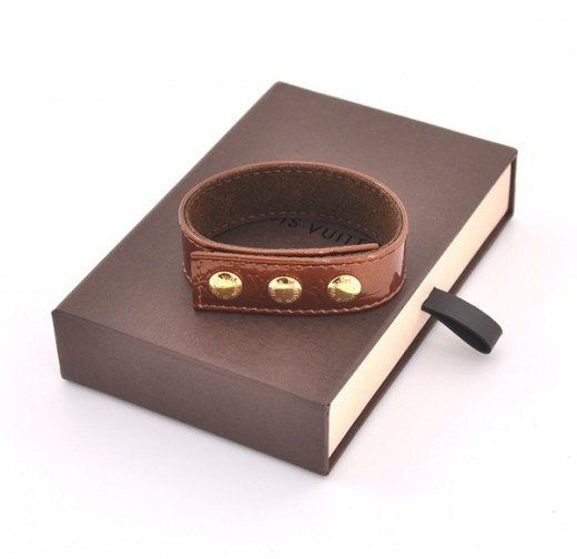 Lockit leather bracelet Louis Vuitton Brown in Leather - 34417932