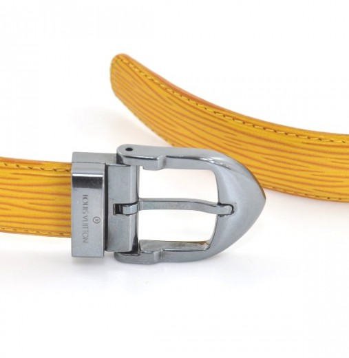 Louis Vuitton belt in vacchetta with press-studs Yellow Leather ref.454616  - Joli Closet