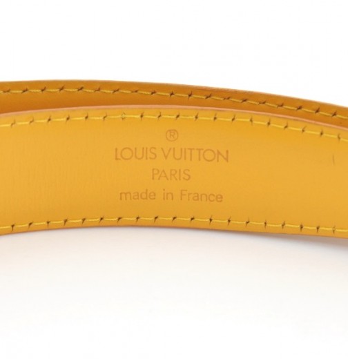 Authentic Louis Vuitton Epi Leather Yellow Belt For 64-74cm with Box From  Japan