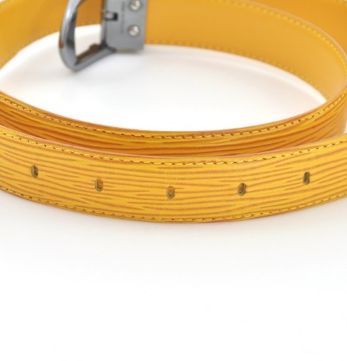 Leather belt Louis Vuitton Yellow size 85 cm in Leather - 26347674