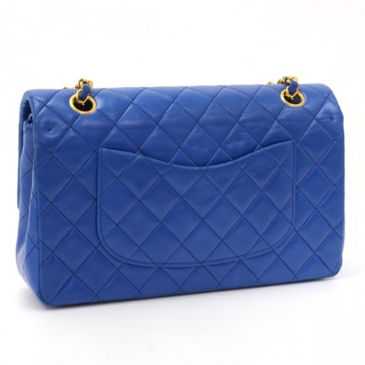 Chanel Vintage Chanel Blue Quilted Leather 2.55 10 Shoulder Bag
